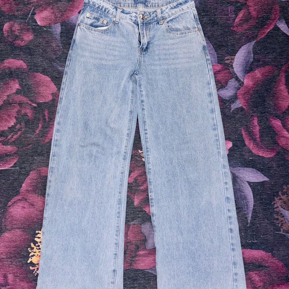 Raelynn Washed Low Rise Baggy Jeans